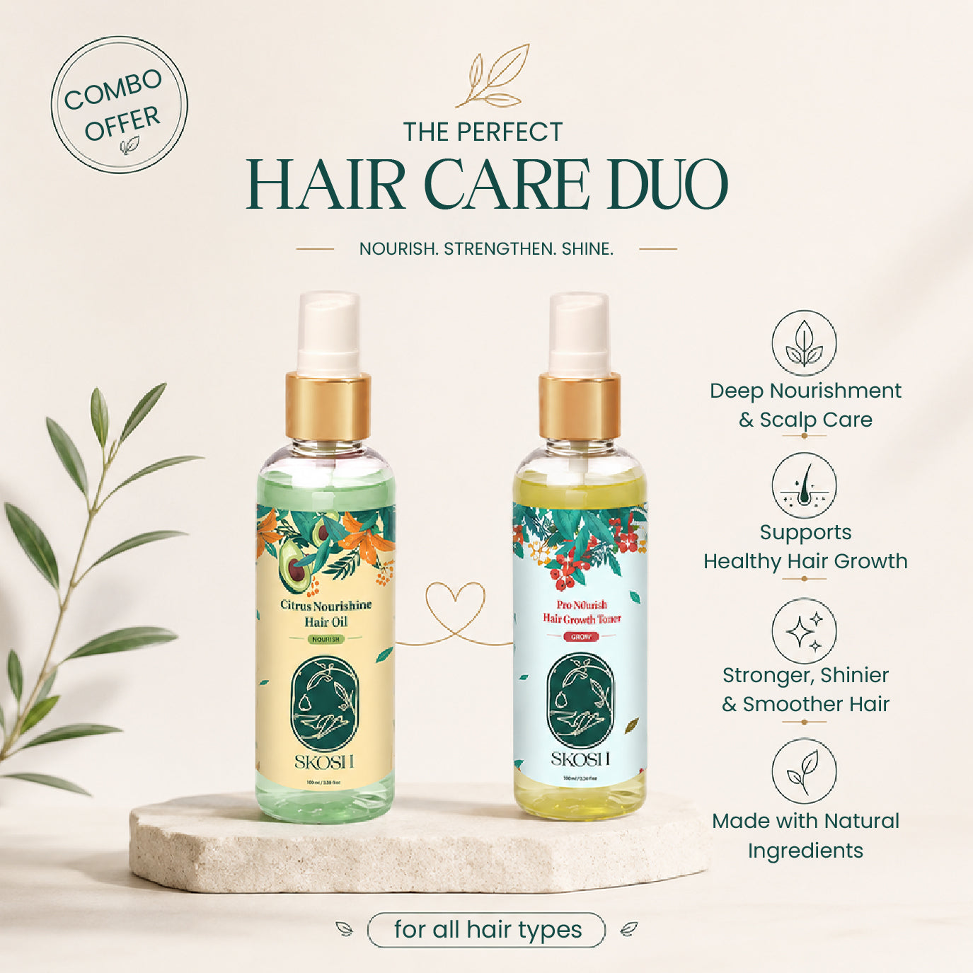 Combo Offers - Ultra Nourishing Hair Oil + Pre Wash Hydrating Mist